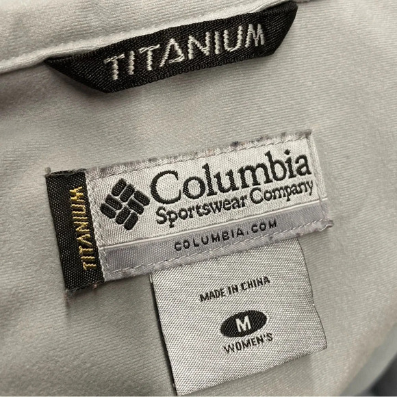 Columbia Titanium Softshell Omni Shield Light Blue Shell Jacket - Picture 4 of 13